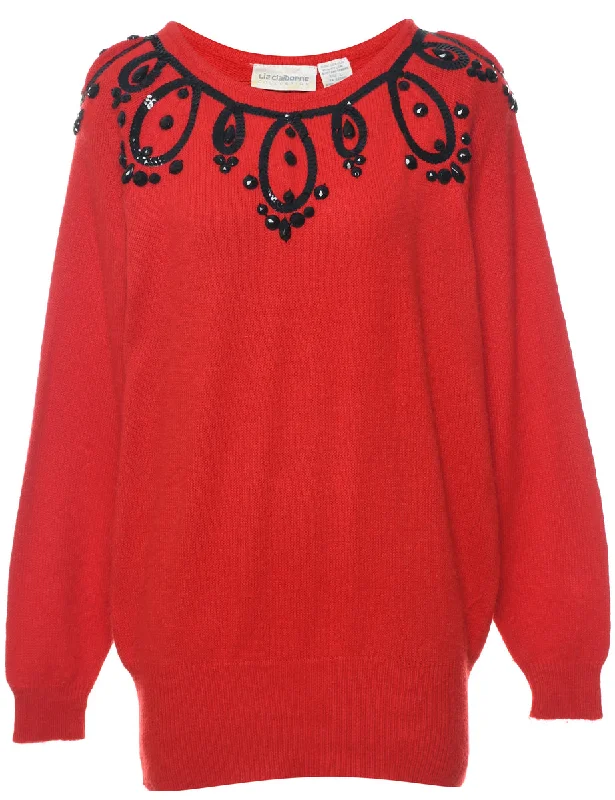 Liz Claiborne Sequined Jumper - L