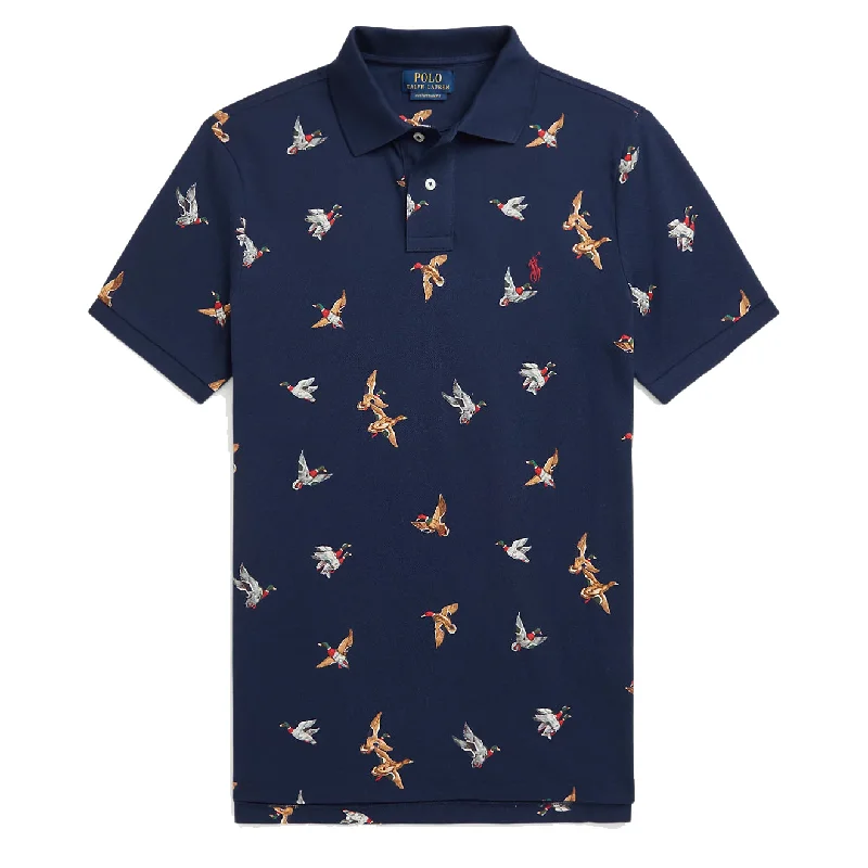 Polo Ralph Lauren Custom Slim Duck-Print Polo Shirt Mallard Flight Newport Navy