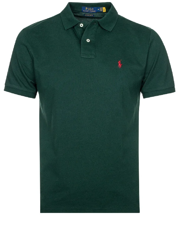 Kurzarm-Poloshirt College Grün