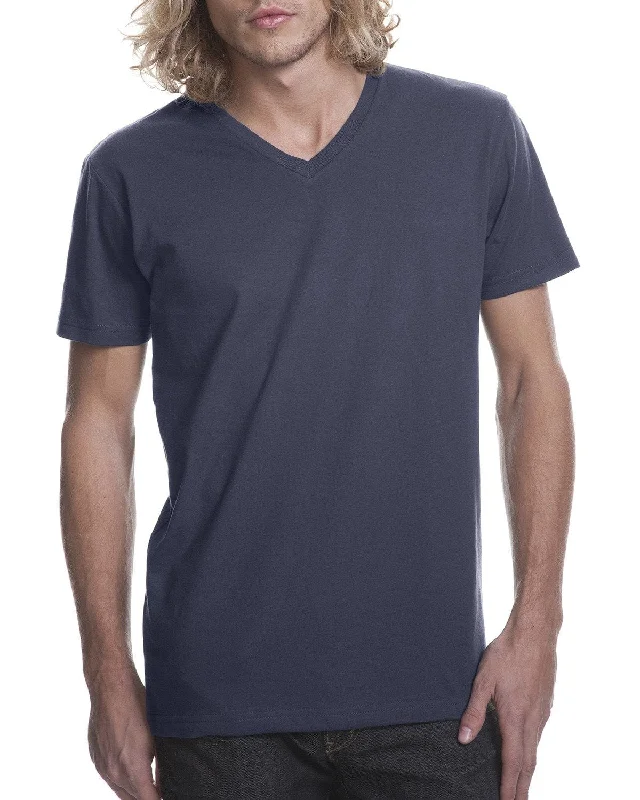 Next Level Mens Short Sleeve V-Neck Tee | Indigo