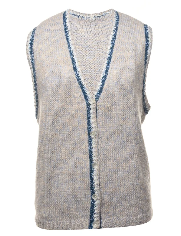 Light Grey Sweater Vest - L