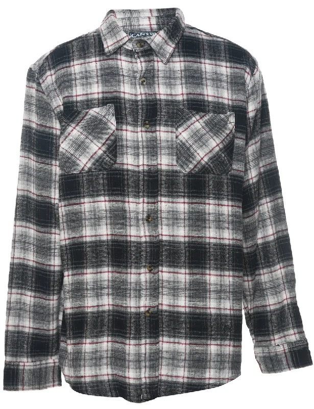 Long Sleeved Checked Shirt - M