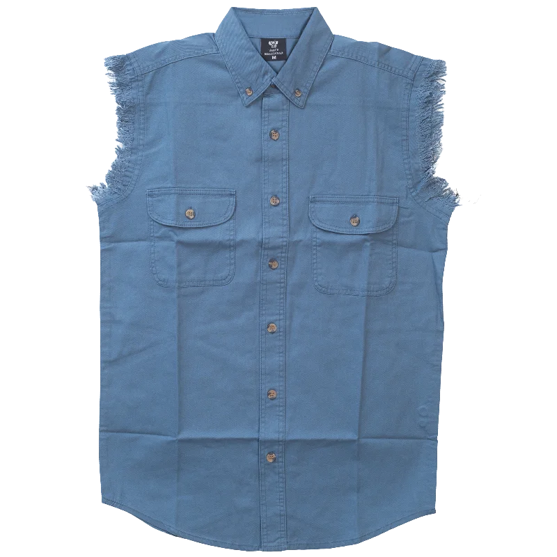 VB701 - Mens Cutoffs Light Blue Shirt