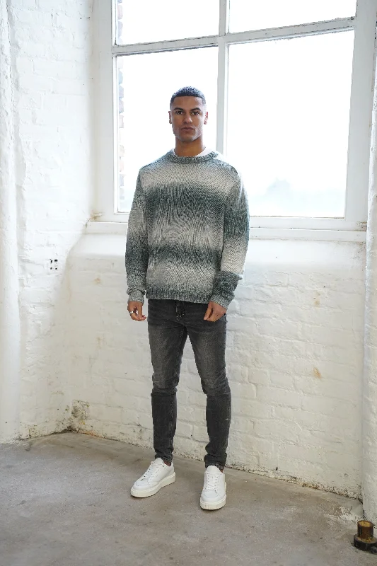 Capo Mohair Ombre Knit Jumper - Grey