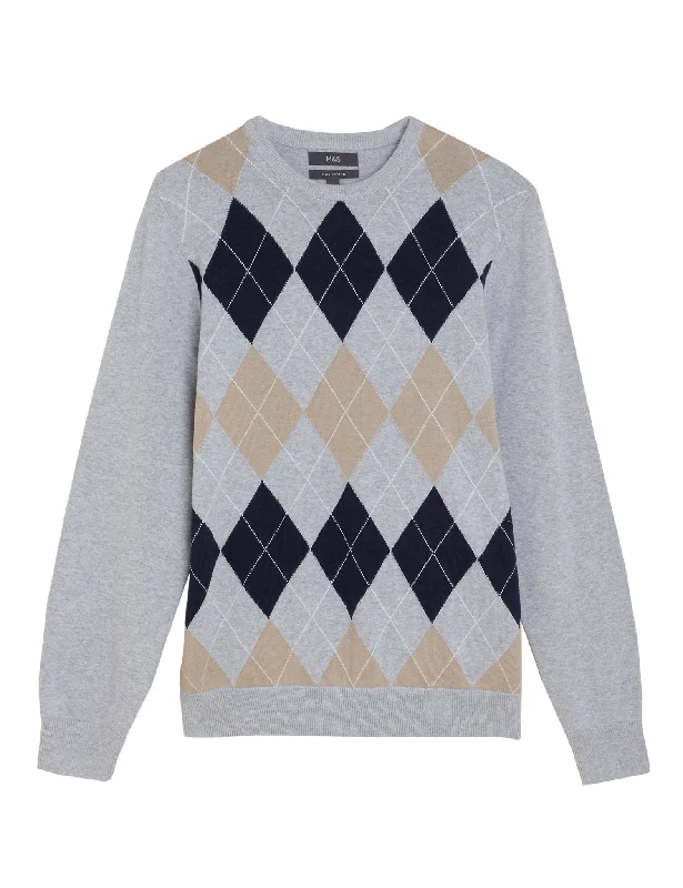 Argyle Crew Neck Jumper