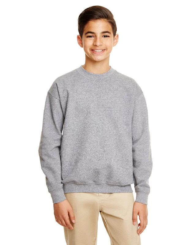 Gildan Youth 50/50 Crewneck Sweatshirt | Graphite Heather