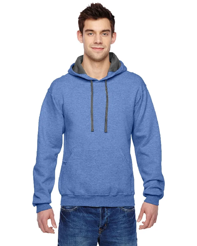 Fruit of the Loom Sofspun Hooded Sweatshirt | Carolina Heather