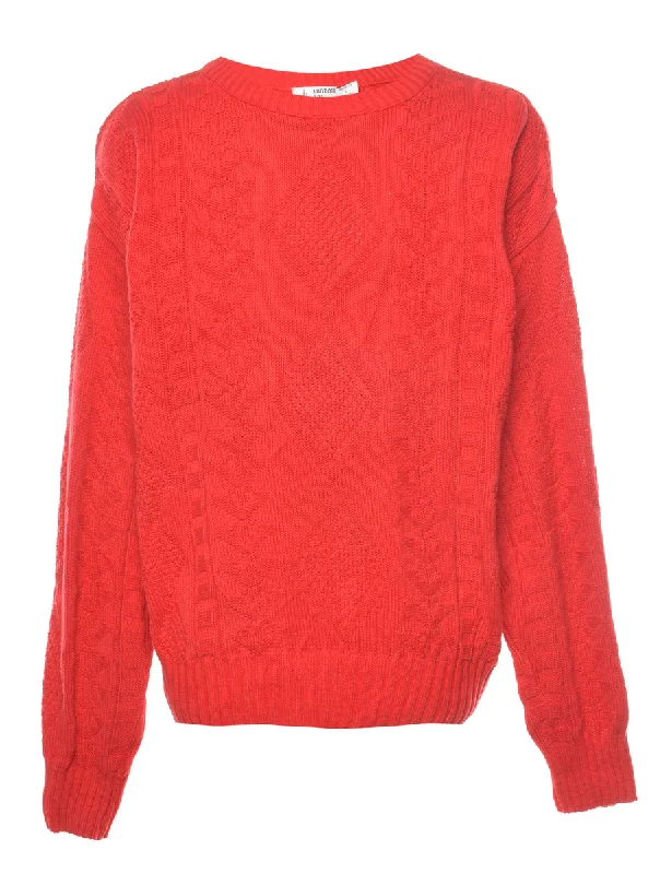 London Fog Patterned Jumper - L