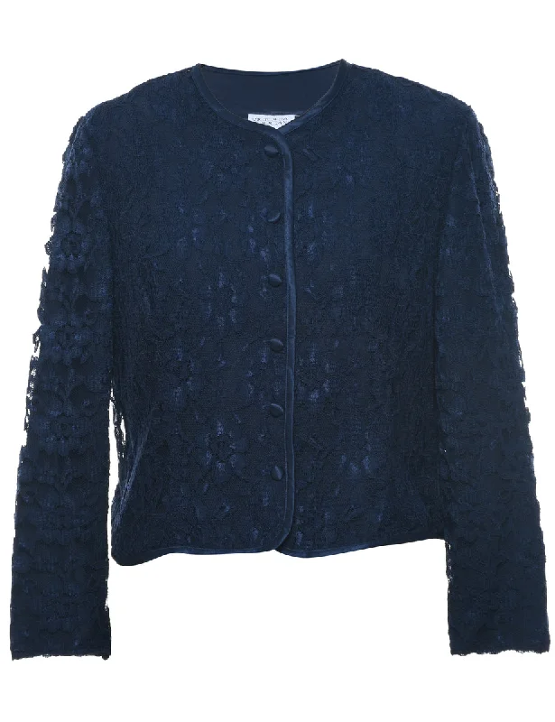 Lace Floral Pattern Jacket - L