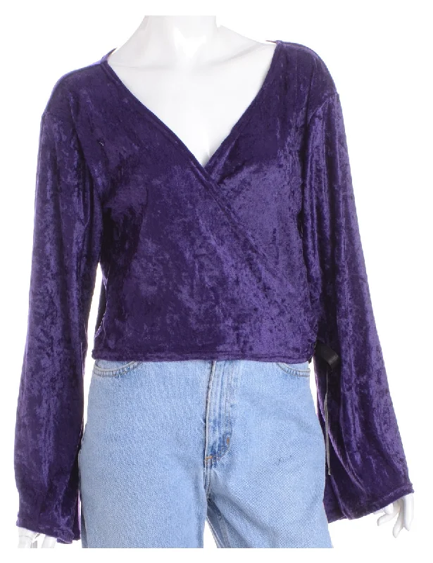 Label Velvet Nora Wrap Top