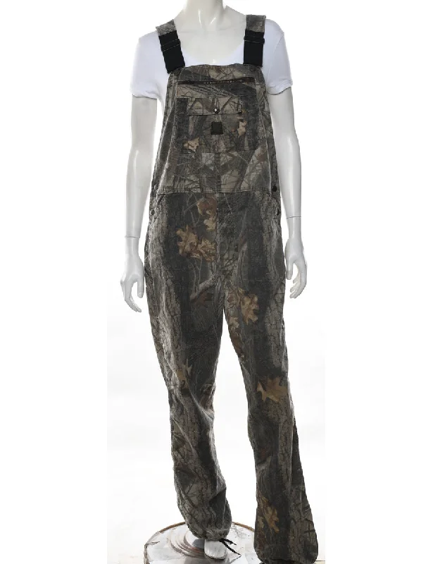 Liberty Camouflage Print Dungarees - W38 L30