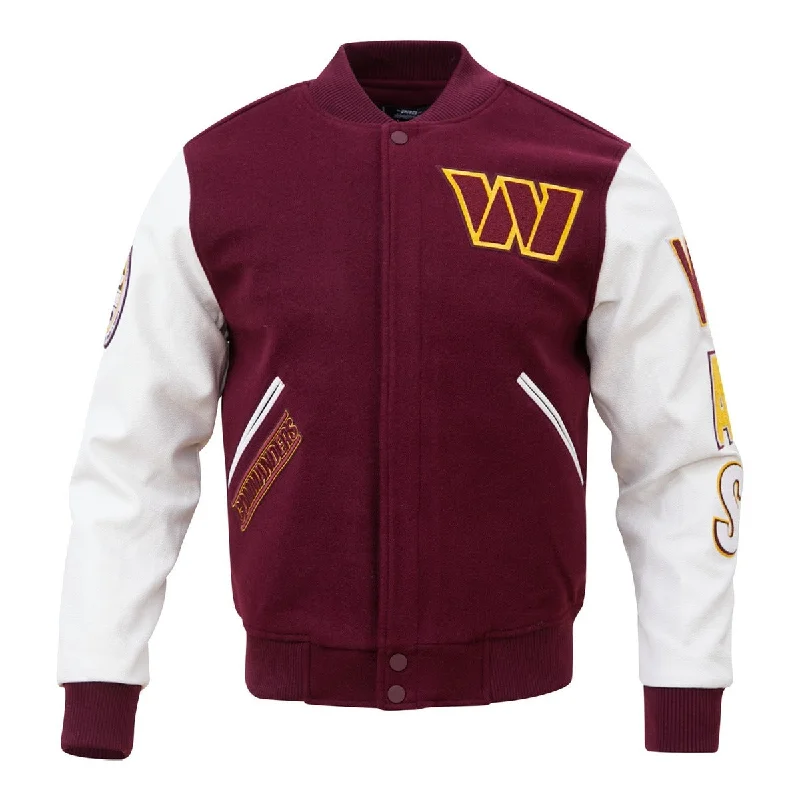 NFL WASHINGTON COMMANDERS CLASSIC WOOL MEN'S VARSITY JACKET (WINE/WHITE)