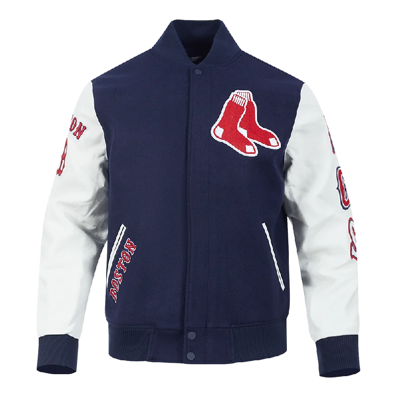 MLB BOSTON RED SOX CLASSIC WOOL MEN'S VARSITY JACKET (MIDNIGHT NAVY)