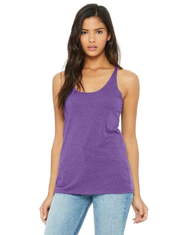 Bella+Canvas Ladies Triblend Racerback Tank | Purple Triblend