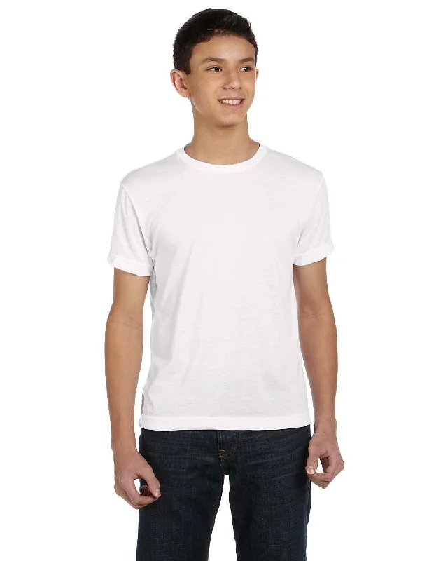 Sublivie Youth Polyester T-Shirt | White