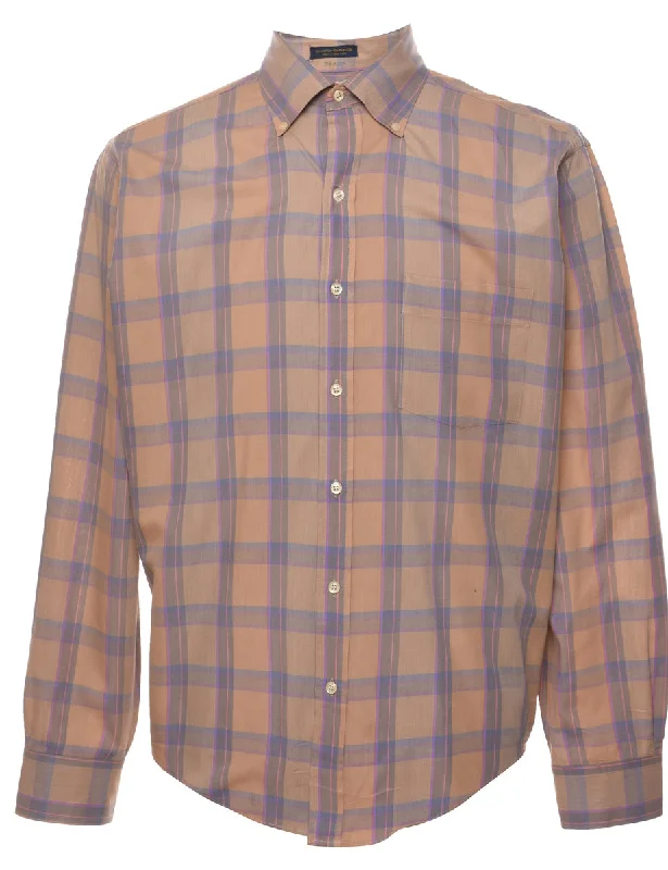 Light Brown Checked Shirt - L