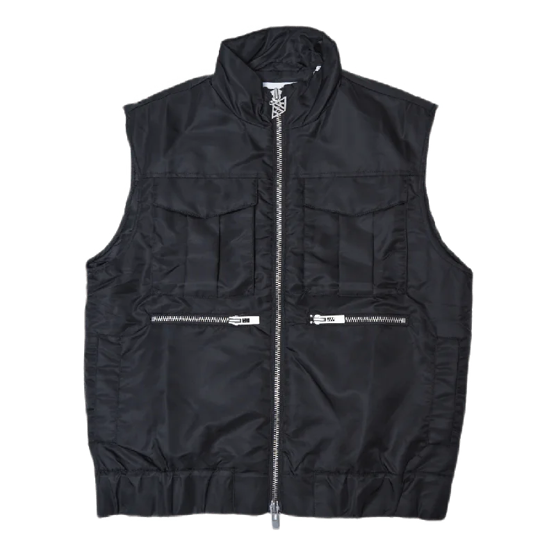 Padded Vest Faded Black