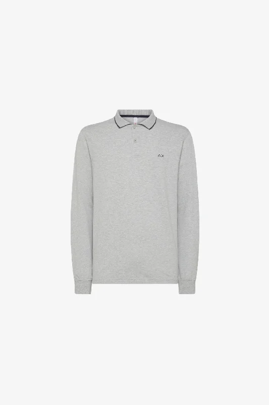 Sun 68 Polo Small Stripes M/l Grigio Uomo