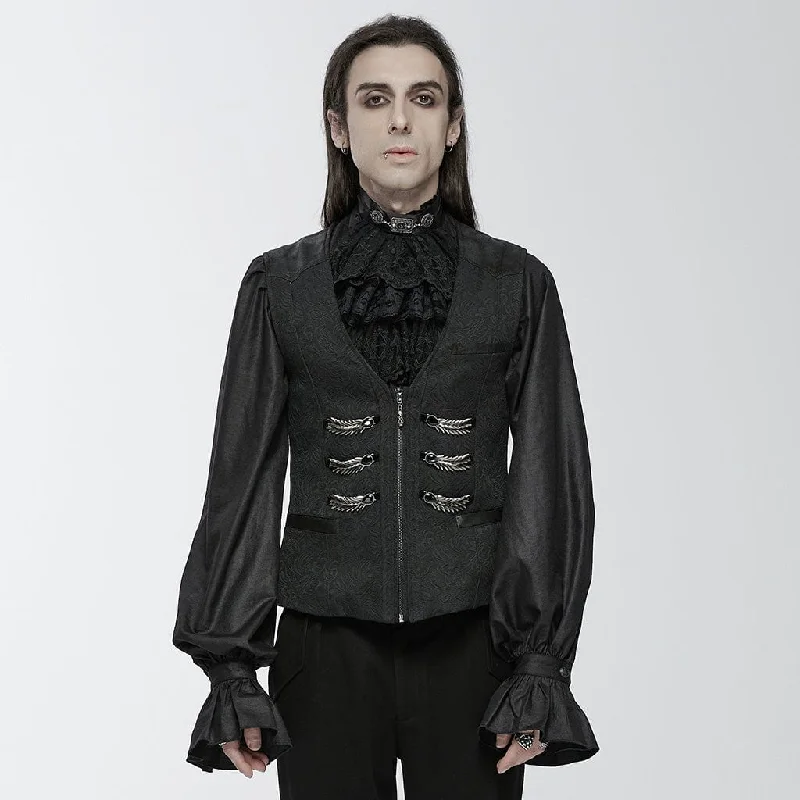 Men's Gothic Buckle-up Loops Waistcoat