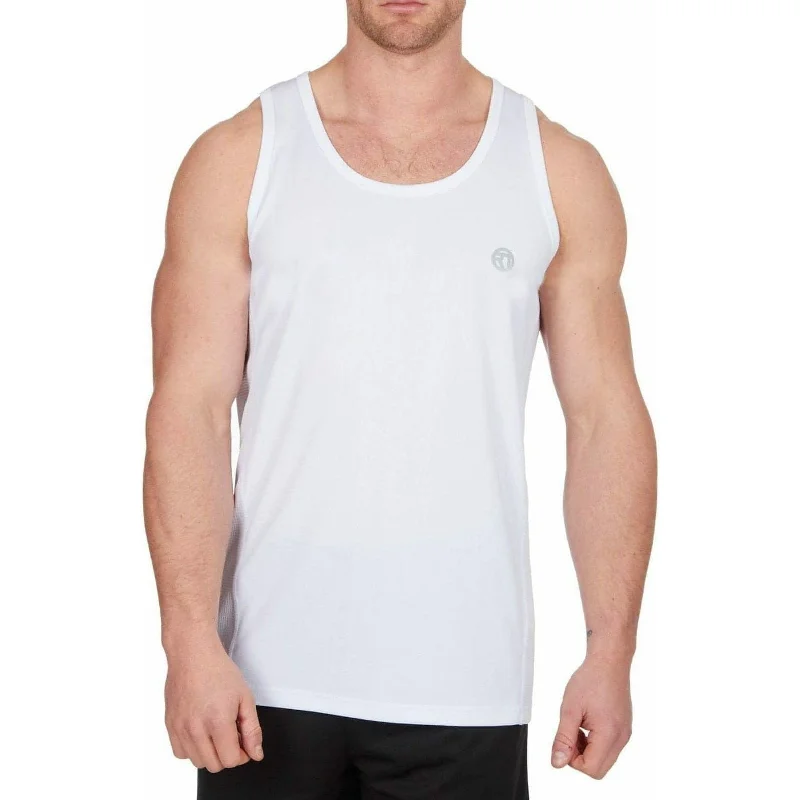 Red Tag Activewear Mens Running Vest - White