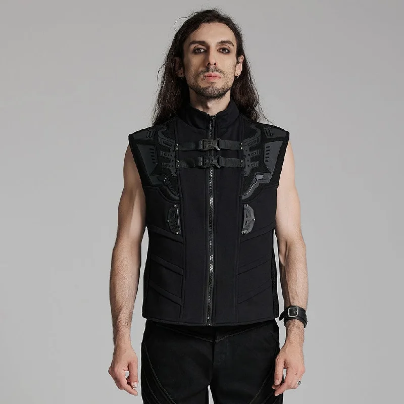 Men's Cyberpunk Bucke-up Zip Waistcoat