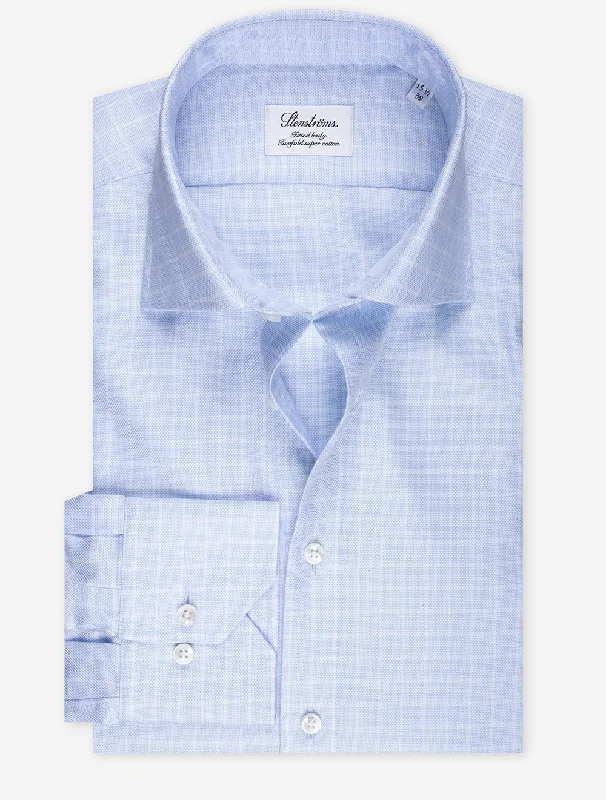 Checked Twill Shirt Blue