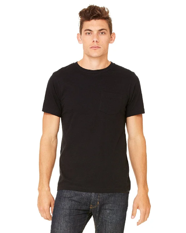 Bella+Canvas Jersey Pocket T-Shirt | Black