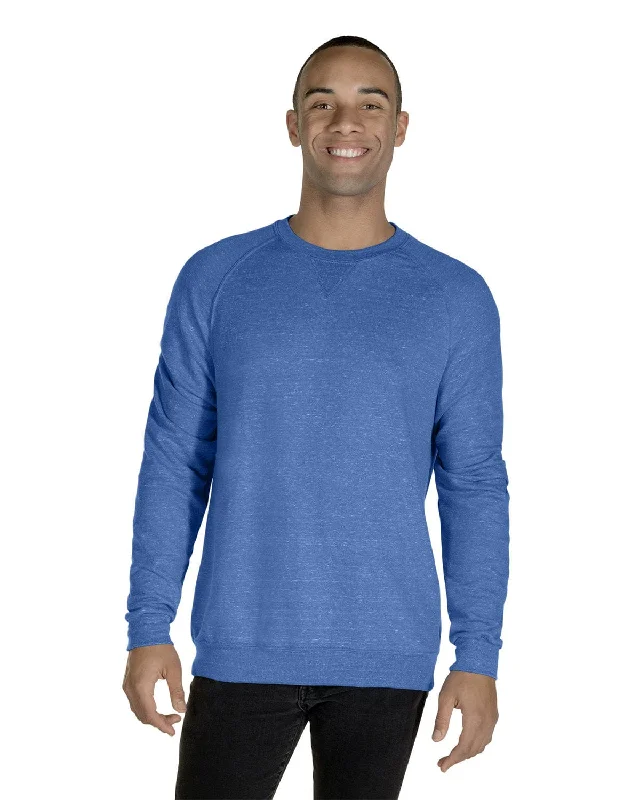 Jerzees Snow Heather French Terry Crewneck Sweatshirt | Royal Snow Hthr