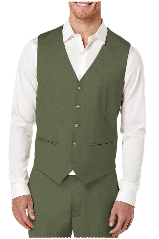 2 Pieces Single Brasted V Neck Men's Vest (Waistcoat+Pants)