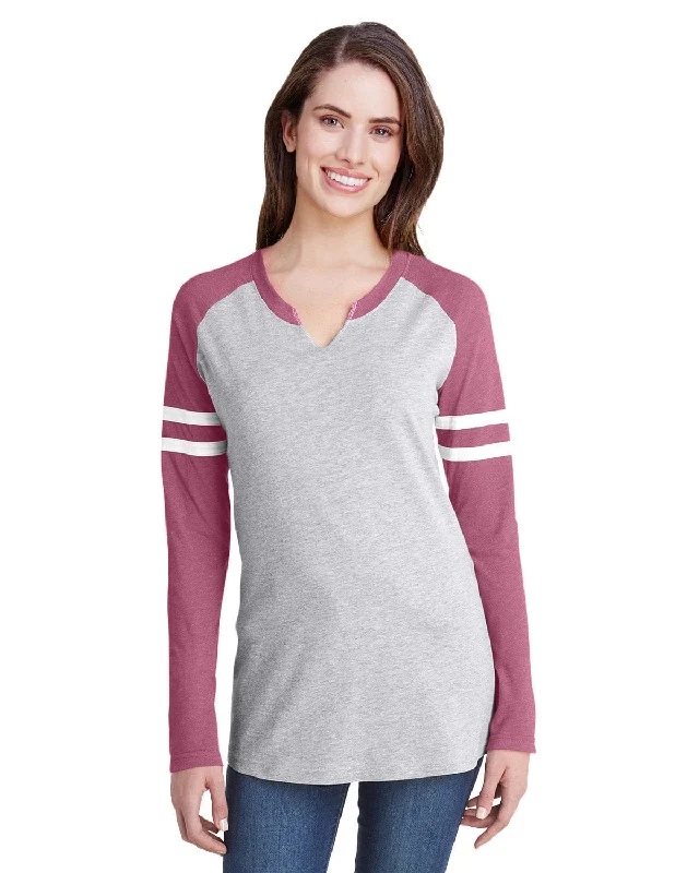 LAT Ladies Gameday Mash-Up Long Sleeve T-Shirt | Vn Ht/ Vn Brg/ W