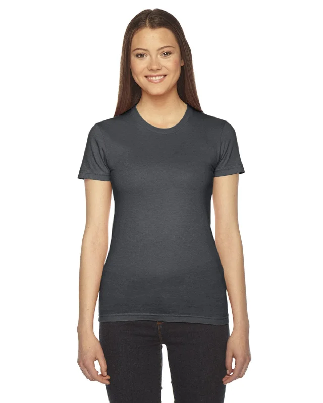 American Apparel Ladies Fine Jersey Short Sleeve T-Shirt | Asphalt