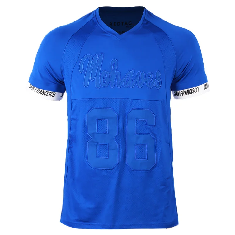 REDTAG Men's Blue T-Shirts