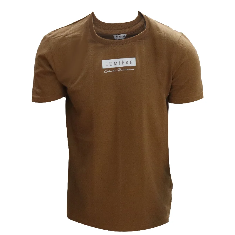 Brown Jacquard T-Shirts