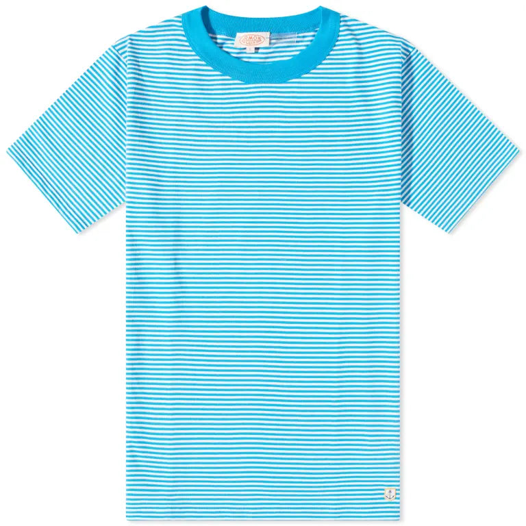 ID24261-Armor Lux Turquoise Hoop T-Shirt