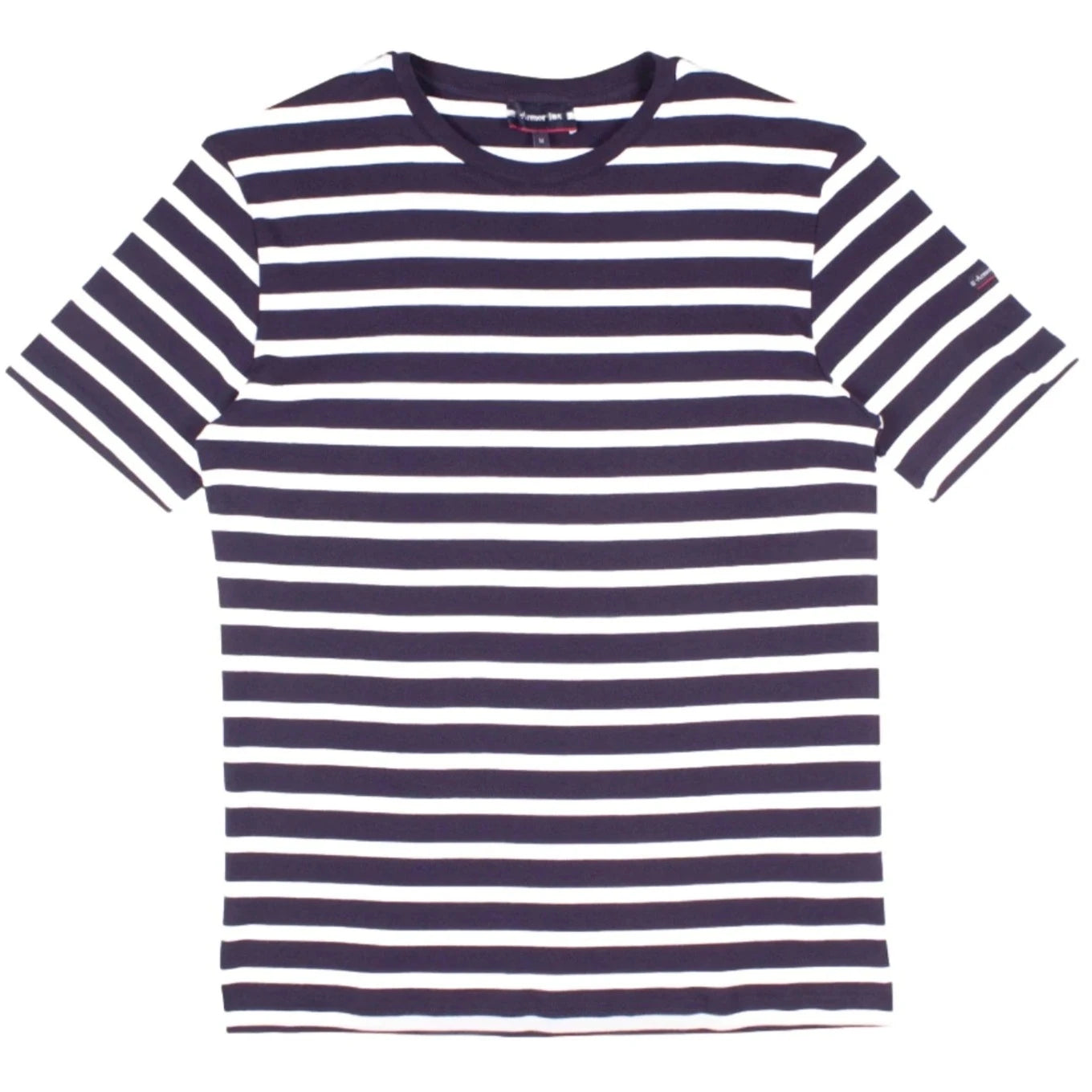 ID24274-Armor Lux Navy White Hoop T-Shirt