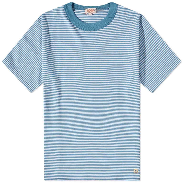 ID70539-Armor Lux Blue White Hoop T Shirt