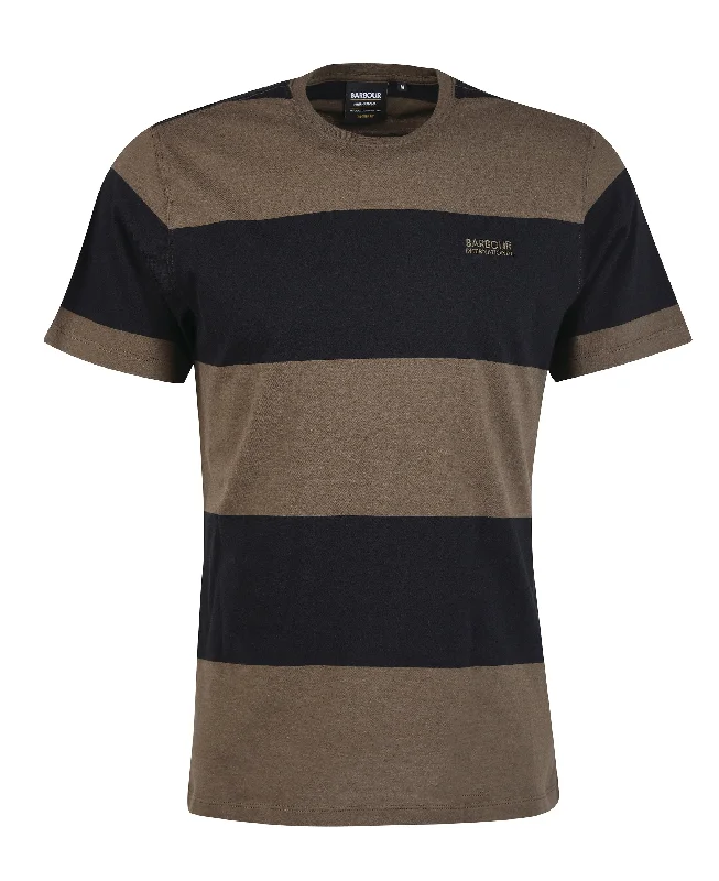 ID60066-Barbour Int Cable Stripe T-Shirt Beech