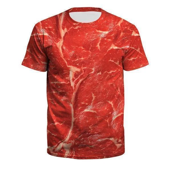 T-Shirt, Beef 3D T-Shirt Casual T-Shirt UNISEX