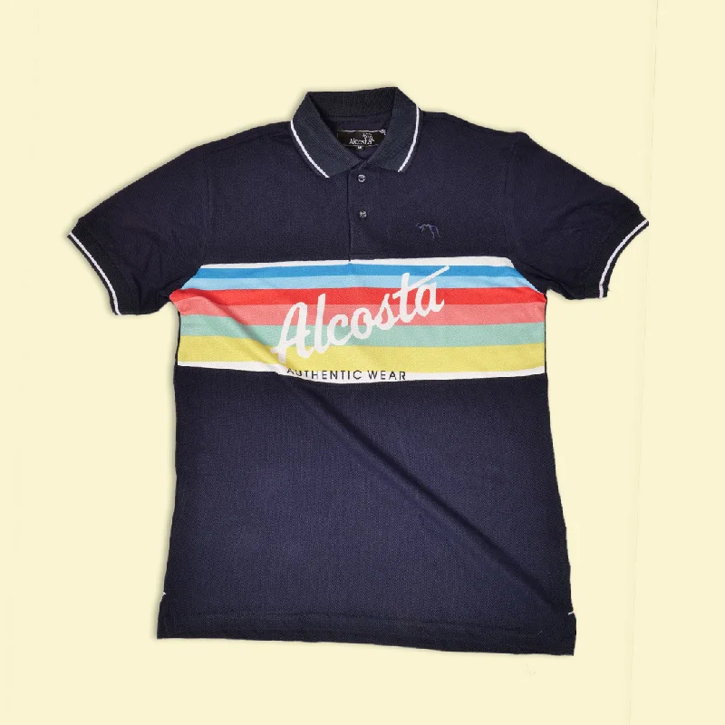 CHEST PRINT POLO T-SHIRT