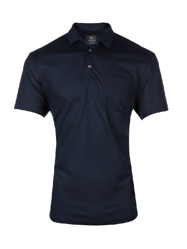 Classic Fit Knitted Pique Polo – Navy