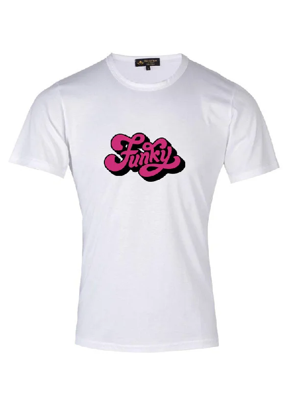 'Funky' Text White T-Shirt