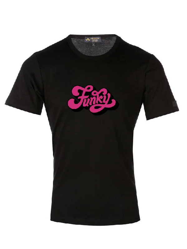 'Funky' Text Black T-Shirt