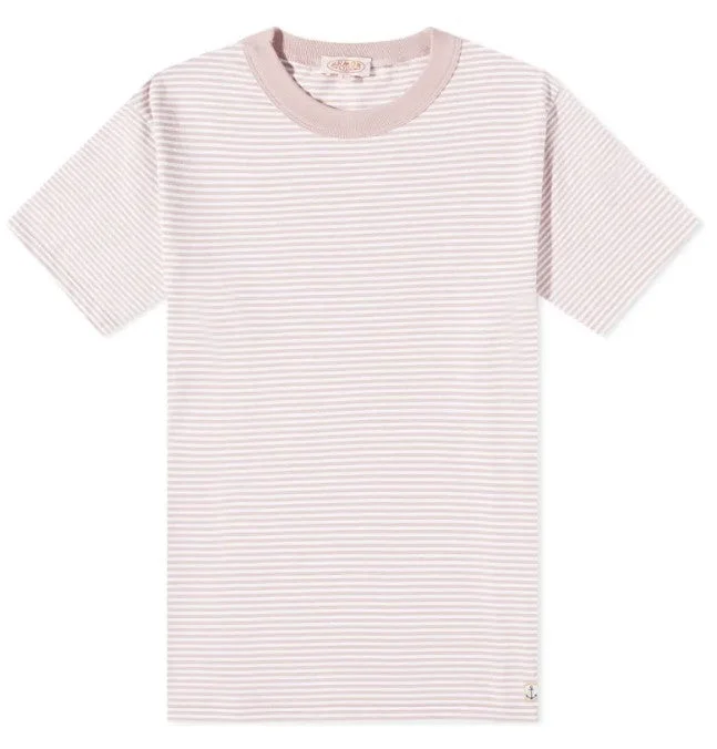 ID70547-Armor Lux Pink White Hoop T Shirt