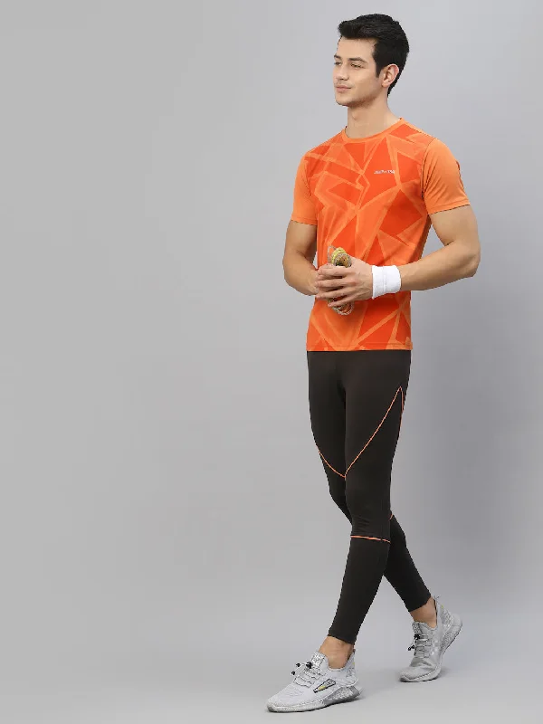 JUMP USA Ultralyte Men Orange Running Rapid Dry T-Shirt