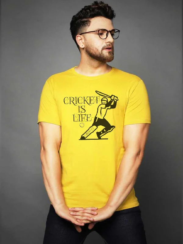 Mens Halfsleeve Cricket printed t-shirt