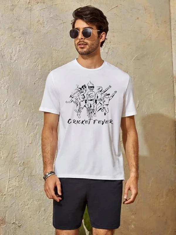 Mens halfsleeve cricket printed t-shirt