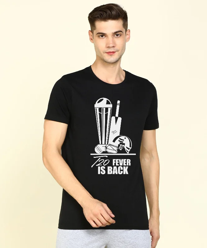 Mens halfsleeve cricket printed t-shirt