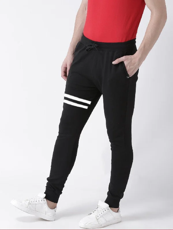 Young Trendz Mens Jogger Black Color Lines Track Pants