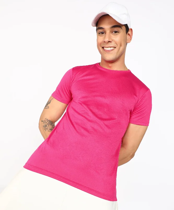 Mens Dry-Fit Sports T.shirt (Pink)