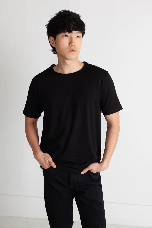 NS2159-5 Tri-blend crew in Black